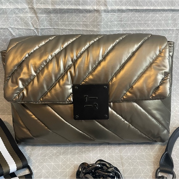 Think Royln The Limelight Crossbody Bag in Metallic Pearl Pyrite - Picture 2 of 12